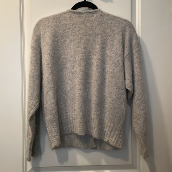 Chaus lamb-wool & rabbit hair grey sweater. - Picture 6 of 8
